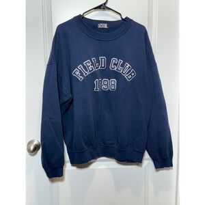 VINTAGE Field Club 1898 Navy Blue Sweatshirt Pullover Crewneck XL VTG Mens Women